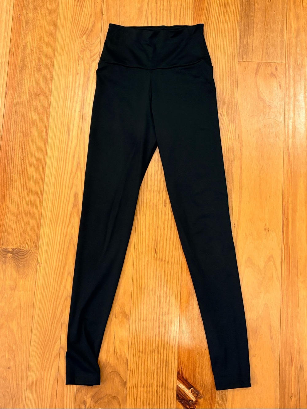 Varsity Black High-Rise Stretch Leggings